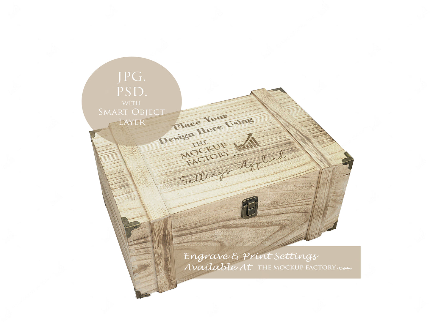 Rustic Burnt Finish Rectangle Chest Box Mockup Bundle - Dark Vintage Styling - PSD Templates with Smart Object - UK Product Mockup