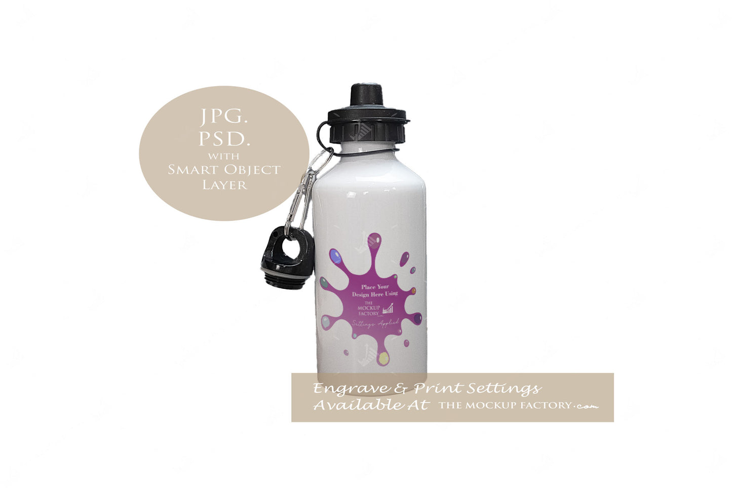 White Metal Sublimation Drink Bottle Mockups - Cola Insulated - Straw - 2 Lid - Dark Vintage - PSD Template with Smart Object - UK Product Mockup