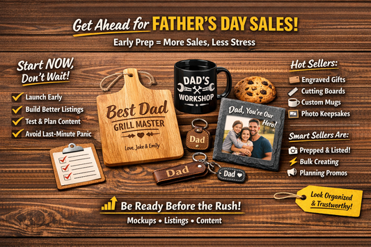 🚀 Get Ahead Now: Father’s Day Mockups, Products and Prep for Sellers
