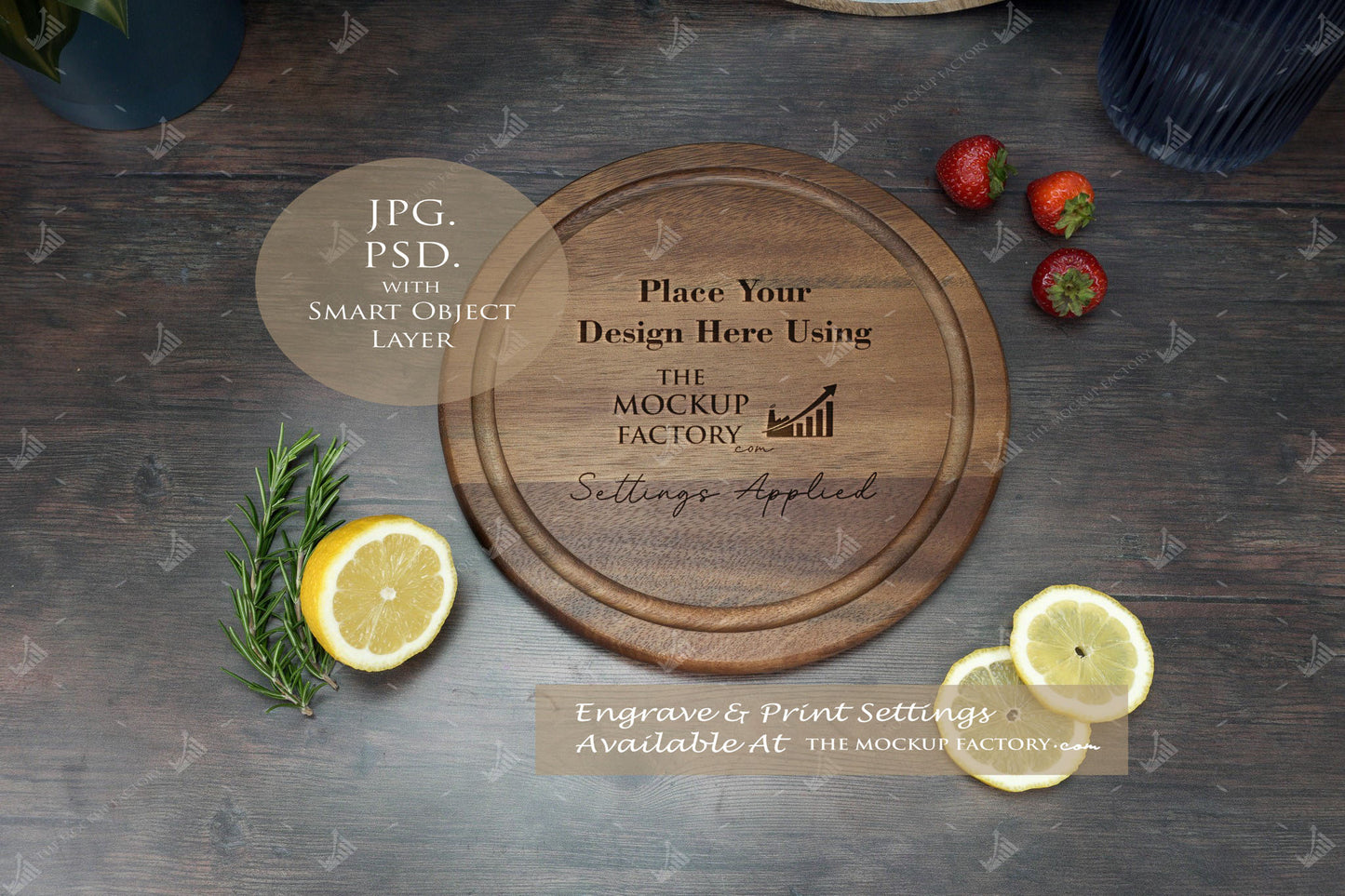 Huge Pack Chopping Board Mockups Bundle - Acacia & Rubberwood - Dark Vintage - PSD Templates with Smart Object - UK Product Mockup