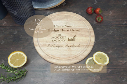 Huge Pack Chopping Board Mockups Bundle - Acacia & Rubberwood - Dark Vintage - PSD Templates with Smart Object - UK Product Mockup