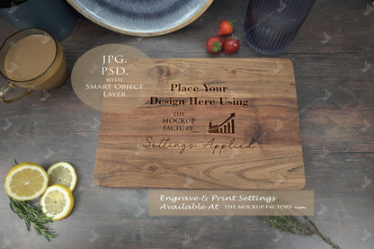 Huge Pack Chopping Board Mockups Bundle - Acacia & Rubberwood - Dark Vintage - PSD Templates with Smart Object - UK Product Mockup