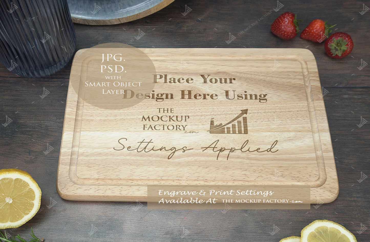 Huge Pack Chopping Board Mockups Bundle - Acacia & Rubberwood - Dark Vintage - PSD Templates with Smart Object - UK Product Mockup