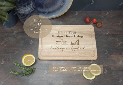 Huge Pack Chopping Board Mockups Bundle - Acacia & Rubberwood - Dark Vintage - PSD Templates with Smart Object - UK Product Mockup