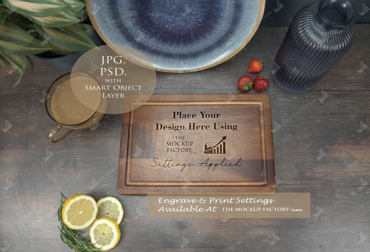 Huge Pack Chopping Board Mockups Bundle - Acacia & Rubberwood - Dark Vintage - PSD Templates with Smart Object - UK Product Mockup