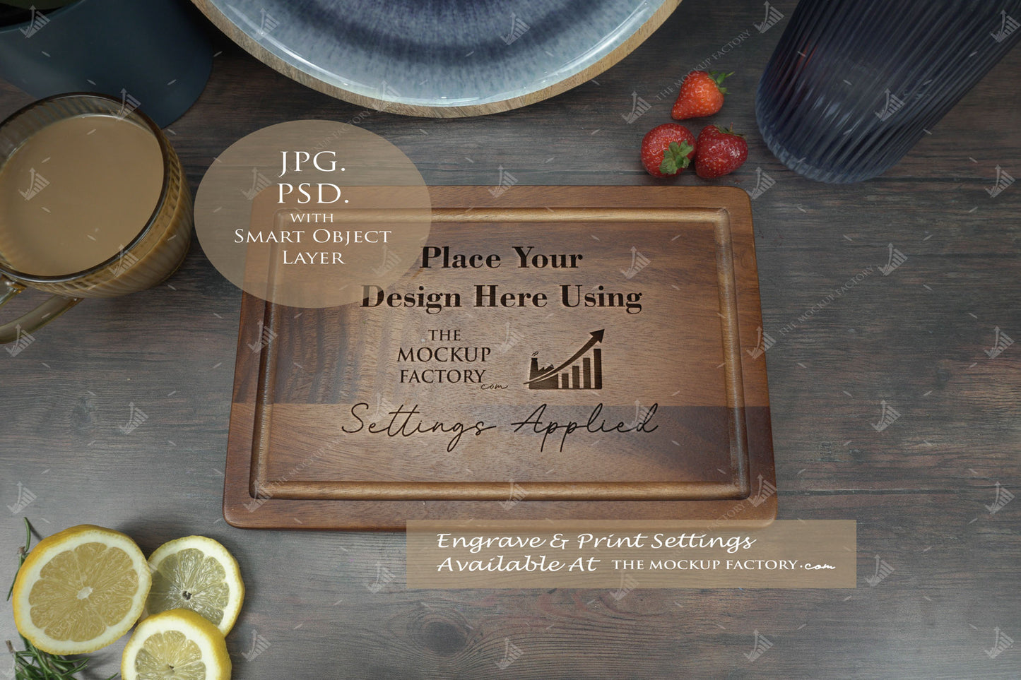 Huge Pack Chopping Board Mockups Bundle - Acacia & Rubberwood - Dark Vintage - PSD Templates with Smart Object - UK Product Mockup